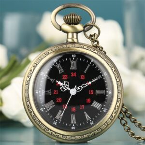 montre de poche rose gold vintage, avec chiffres romains, automatique (copy2)