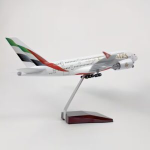 emirat abs 41cm avion moulé sous pression en résine pour collection, échelle 1/200