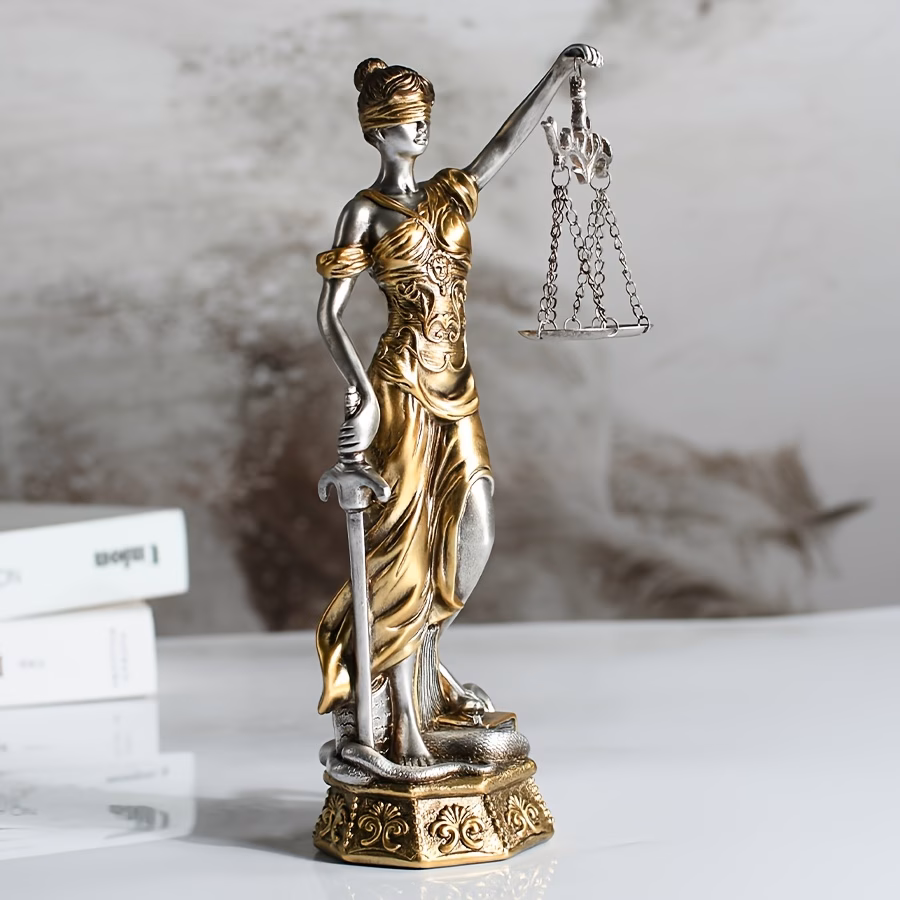 grande statue de la justic 19cm symbole d'Équité et justice, figurine décoration de bureau, maison, Œuvre d'art