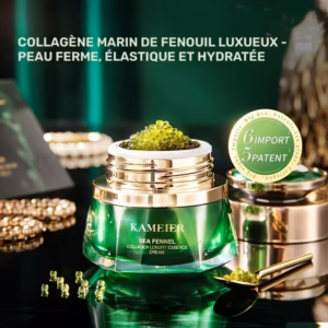 crème essence au collagène et au fenouil de mer 30g, hydratante, à l'acide hyaluronique et glycérine, convient à tous types de peau,