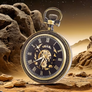 montre de poche rose gold vintage, avec chiffres romains, automatique (copie)