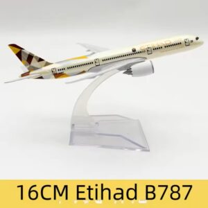 etihad boeing 747 avion en métal moulé sous pression, échelle 1/400, 16cm