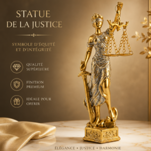 grande statue de la justic 19cm symbole d'Équité et justice, figurine décoration de bureau, maison, Œuvre d'art